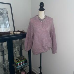 Oversized Cozy Pink Sweater